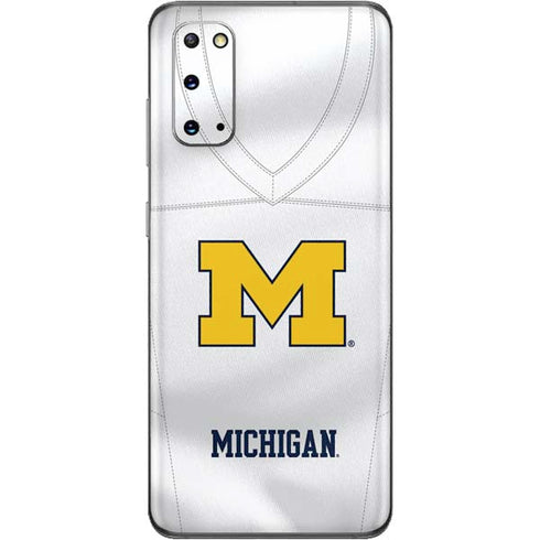 University of Michigan White Jersey Galaxy S20 Skin