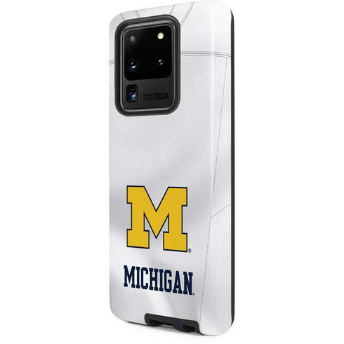 University of Michigan White Jersey Galaxy S20 Ultra 5G Pro Case