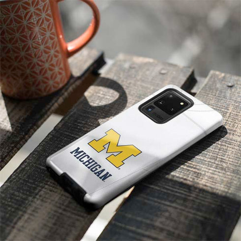 University of Michigan White Jersey Galaxy S20 Ultra 5G Pro Case