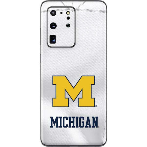 University of Michigan White Jersey Galaxy S20 Ultra 5G Skin