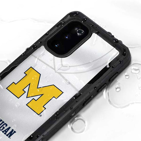 University of Michigan White Jersey Galaxy S20 Waterproof Case