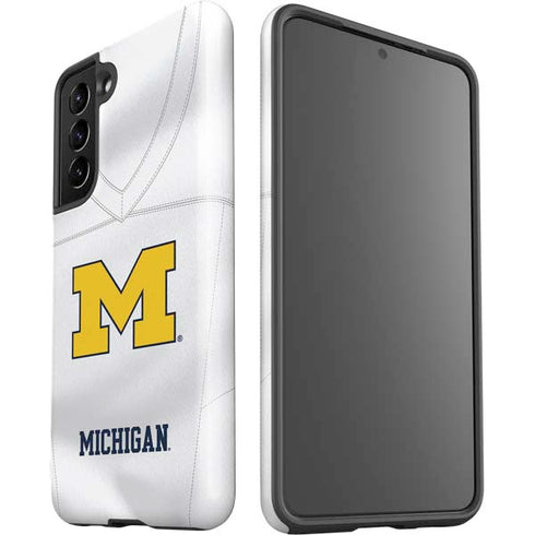 University of Michigan White Jersey Galaxy S21 5G Pro Case