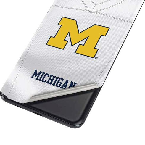 University of Michigan White Jersey Galaxy S21 5G Skin