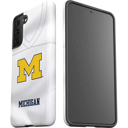 University of Michigan White Jersey Galaxy S21 FE Pro Case
