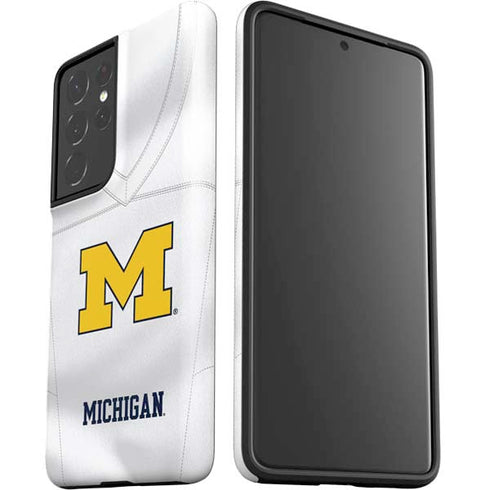 University of Michigan White Jersey Galaxy S21 Ultra 5G Pro Case
