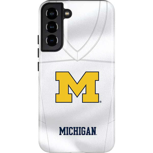 University of Michigan White Jersey Galaxy S22 Plus Pro Case