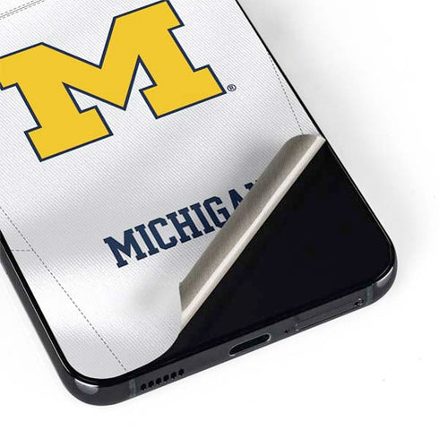 University of Michigan White Jersey Galaxy S22 Plus Skin