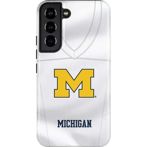 University of Michigan White Jersey Galaxy S22 Pro Case