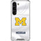 University of Michigan White Jersey Galaxy S23 Clear Case