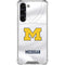 University of Michigan White Jersey Galaxy S23 FE Clear Case