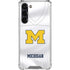 University of Michigan White Jersey Galaxy S23 FE Clear Case