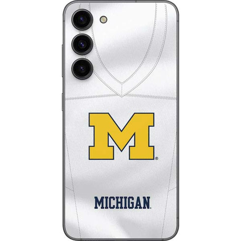 University of Michigan White Jersey Galaxy S23 FE Skin