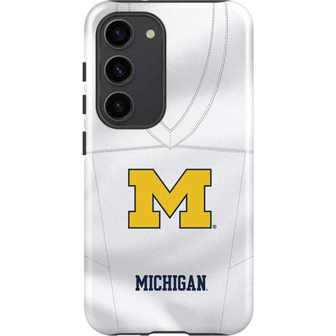 University of Michigan White Jersey Galaxy S23 Pro Case