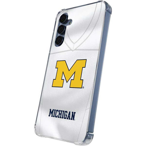 University of Michigan White Jersey Galaxy S24 Clear Case