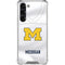 University of Michigan White Jersey Galaxy S24 FE Clear Case
