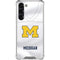 University of Michigan White Jersey Galaxy S24 FE Clear Case