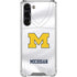 University of Michigan White Jersey Galaxy S24 FE Clear Case