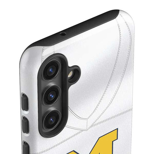 University of Michigan White Jersey Galaxy S25 Impact Case