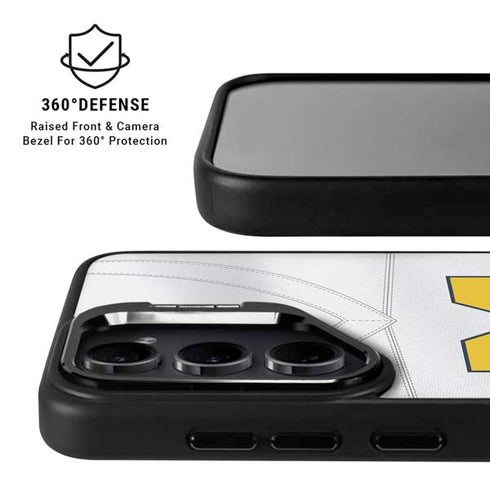 University of Michigan White Jersey Galaxy S25 Kickstand Case