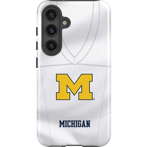 University of Michigan White Jersey Galaxy S25 Plus Impact Case