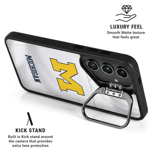 University of Michigan White Jersey Galaxy S24 Plus Kickstand Case