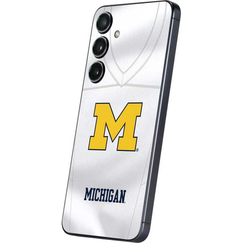 University of Michigan White Jersey Galaxy S25 Plus Skin
