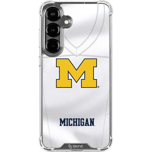University of Michigan White Jersey Galaxy S26 Clear Case