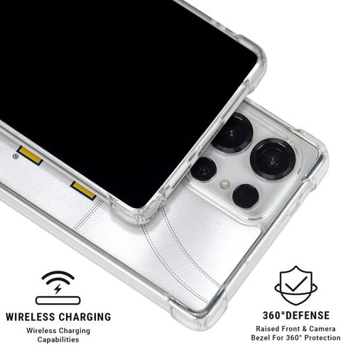 University of Michigan White Jersey Galaxy S26 Ultra Clear Case