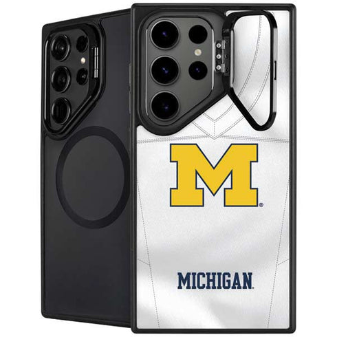 University of Michigan White Jersey Galaxy S26 Ultra Kickstand Case