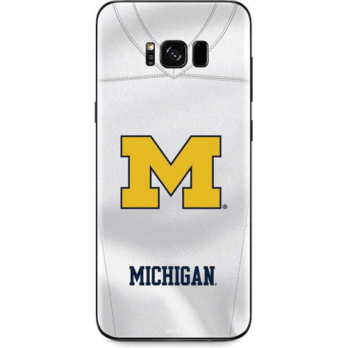 University of Michigan White Jersey Galaxy S8 Plus Skin