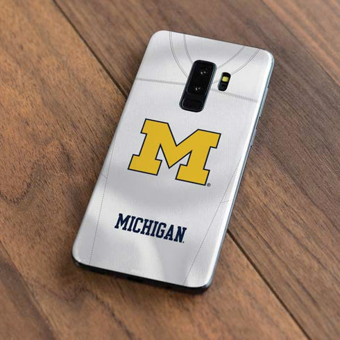 University of Michigan White Jersey Galaxy S9 Plus Skin