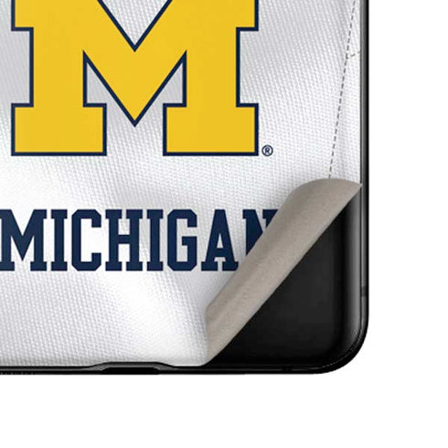 University of Michigan White Jersey Galaxy Z Flip Skin