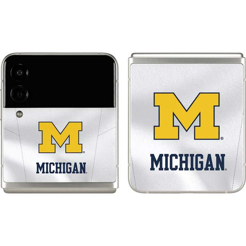 University of Michigan White Jersey Galaxy Z Flip3 5G Skin