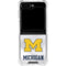 University of Michigan White Jersey Galaxy Z Flip5 5G Clear Case