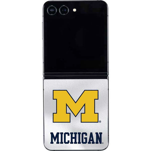 University of Michigan White Jersey Galaxy Z Flip5 5G Skin