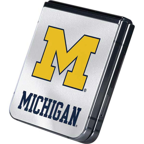 University of Michigan White Jersey Galaxy Z Flip5 5G Skin
