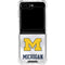 University of Michigan White Jersey Galaxy Z Flip6 Clear Case