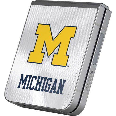 University of Michigan White Jersey Galaxy Z Flip6 Skin