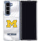 University of Michigan White Jersey Galaxy Z Fold5 5G Clear Case
