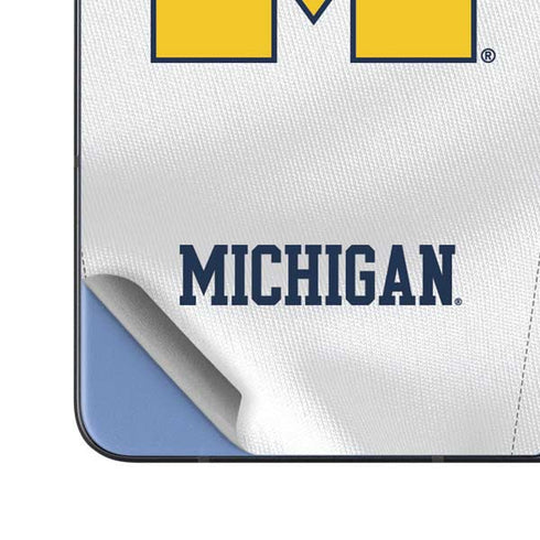University of Michigan White Jersey Galaxy Z Fold5 5G Skin