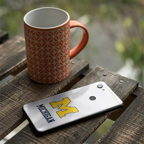 University of Michigan White Jersey Google Pixel 3a Skin