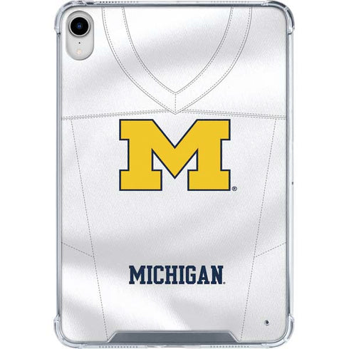 University of Michigan White Jersey iPad 11th Gen (2025) Clear Case