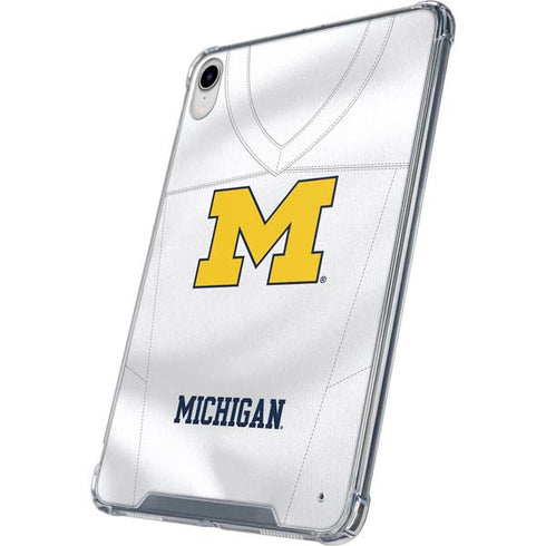 University of Michigan White Jersey iPad 11th Gen (2025) Clear Case