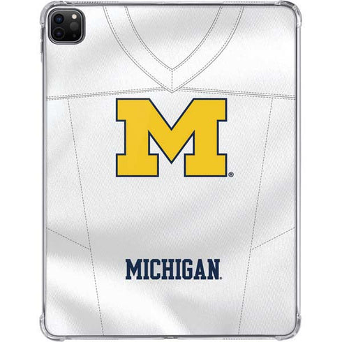 University of Michigan White Jersey iPad Pro 11in (2024) Clear Case
