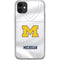 University of Michigan White Jersey iPhone 11 Clear Case