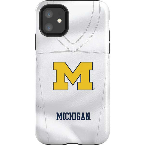 University of Michigan White Jersey iPhone 11 Impact Case