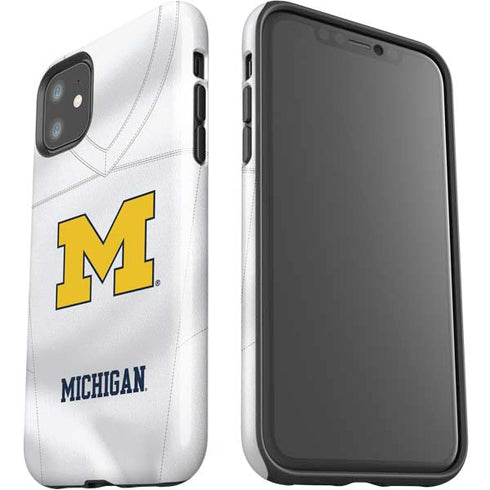University of Michigan White Jersey iPhone 11 Impact Case