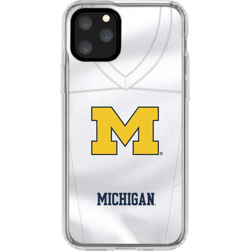 University of Michigan White Jersey iPhone 11 Pro Clear Case