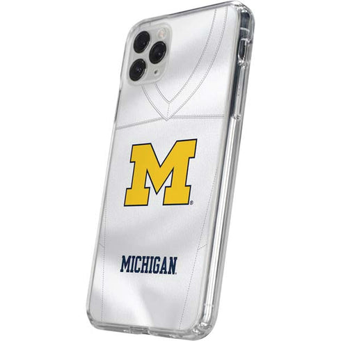 University of Michigan White Jersey iPhone 11 Pro Clear Case