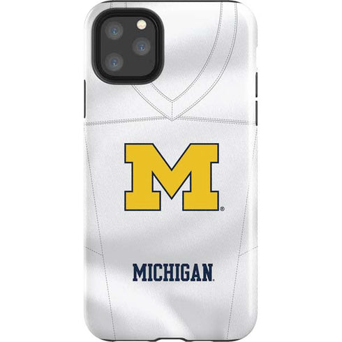 University of Michigan White Jersey iPhone 11 Pro Max Impact Case
